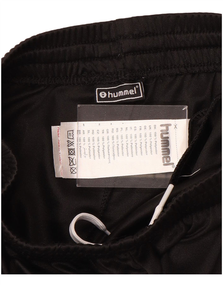 Pantaloni de trening grafic pentru baieti HUMMEL 14-15 ani poliester negru