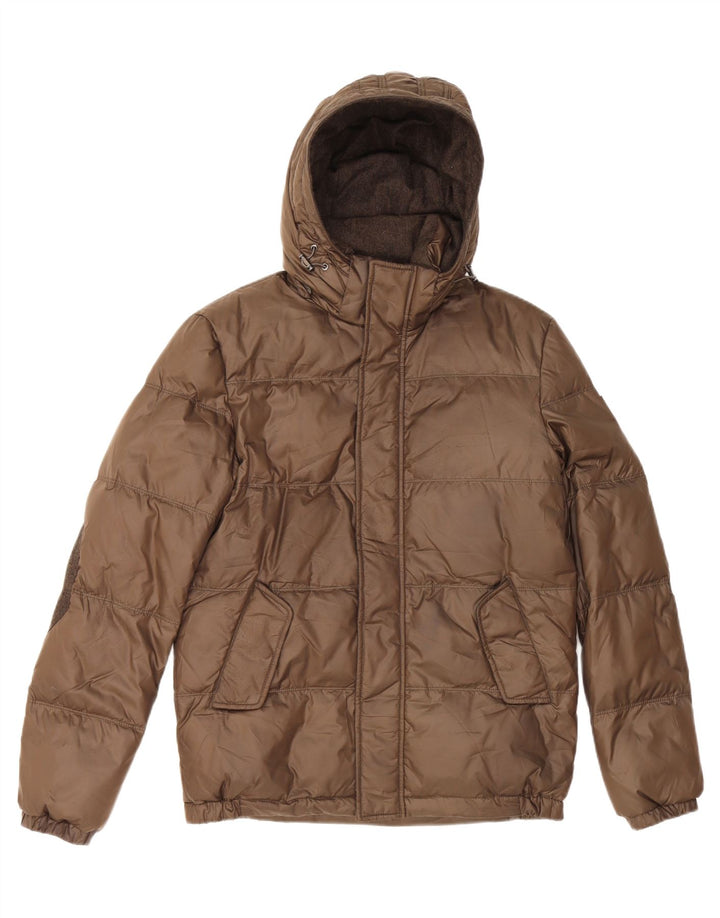 Jachetă căptușită cu glugă Guess pentru bărbați UK 34 XS poliester maro