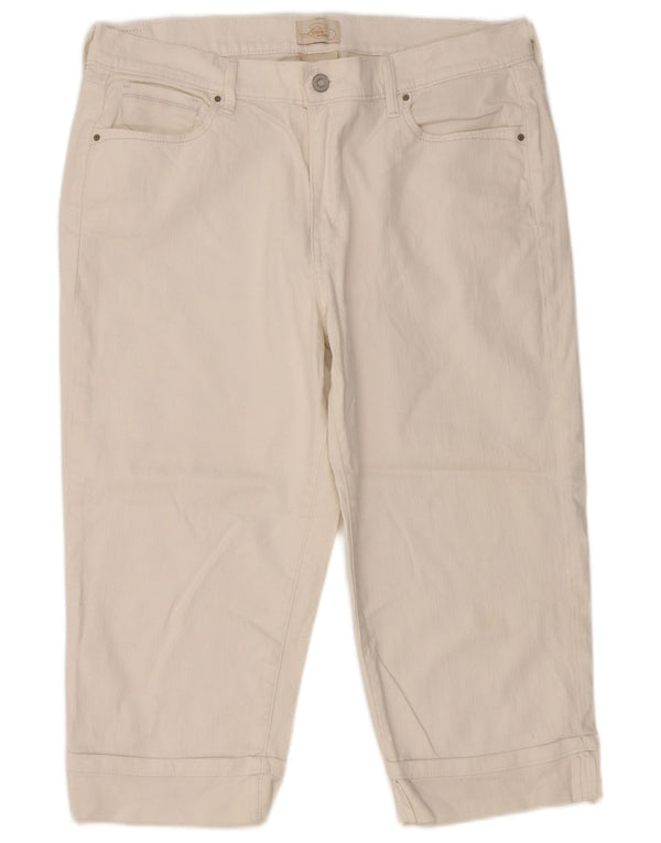Blugi LEVI'S 515 Capri pentru femei US 14 Large W36 L20 Bumbac alb