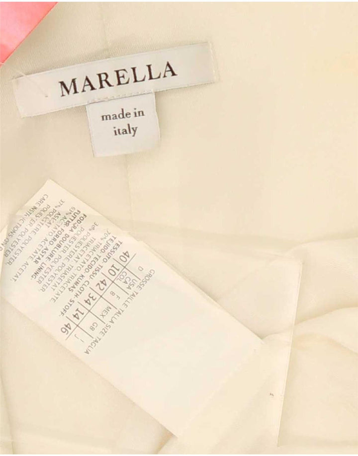Jachetă Blazer pentru femei Marella cu 1 nasture UK 14 Triacetat alb mare