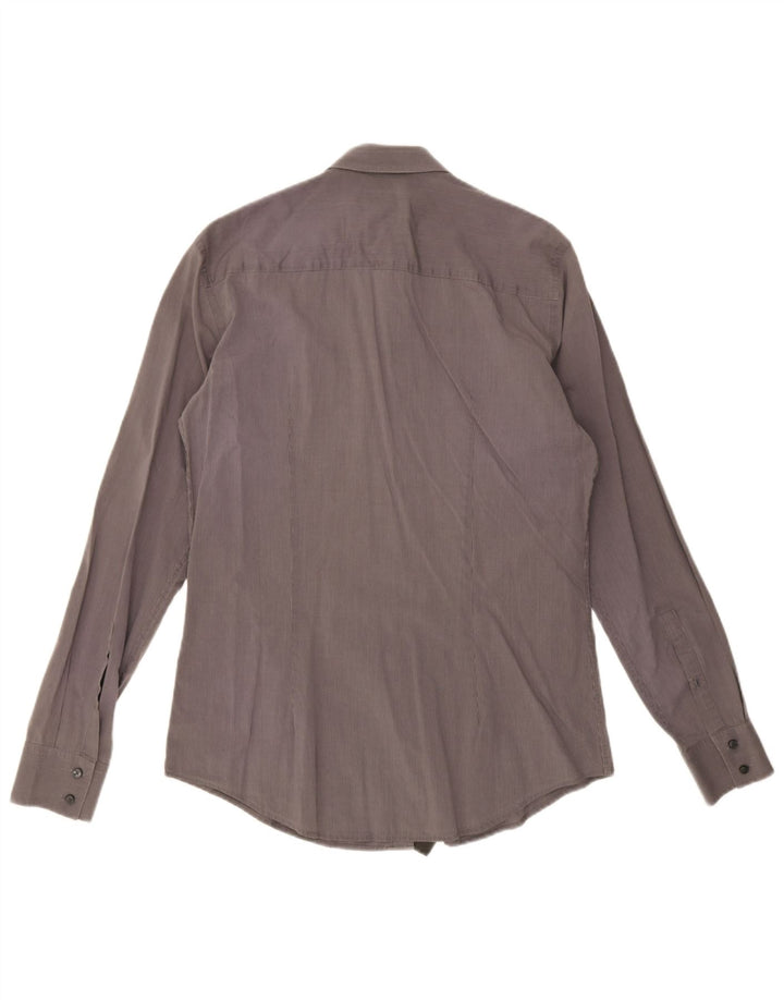 Cămașă pentru bărbați Calvin Klein Slim Fit, gri mediu cu dungi