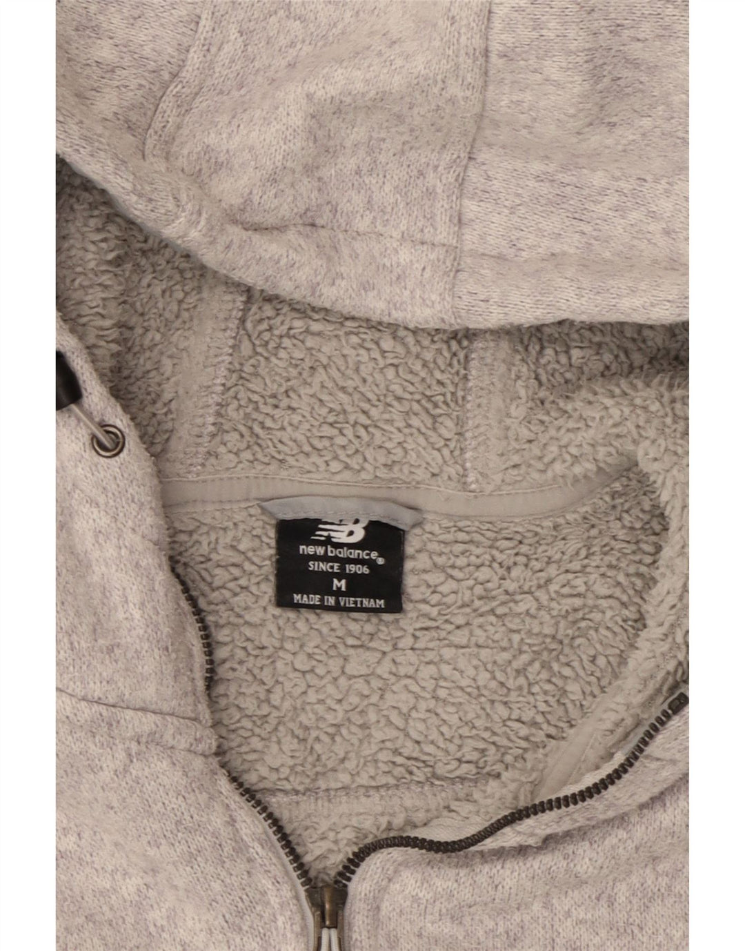 Pulover New Balance pentru femei, cu fermoar, UK 14, poliester gri mediu