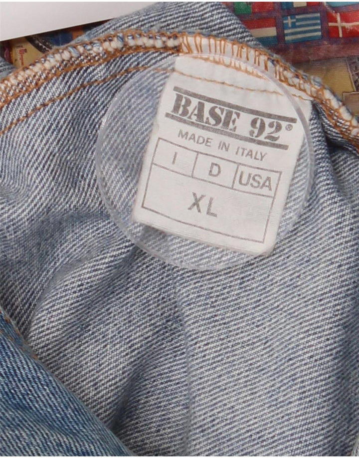 Jachetă de denim grafică pentru bărbați Base 92 UK 42 XL Albastru