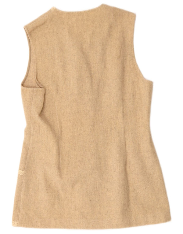 Vintage Womens Vesta UK 14 Medium Beige Wool