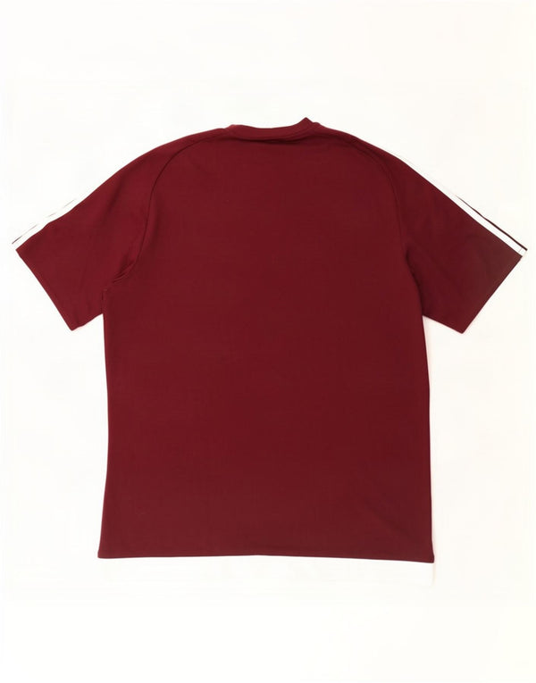Tricou Adidas Climalite pentru bărbați Top mare Bordeaux, poliester color bloc