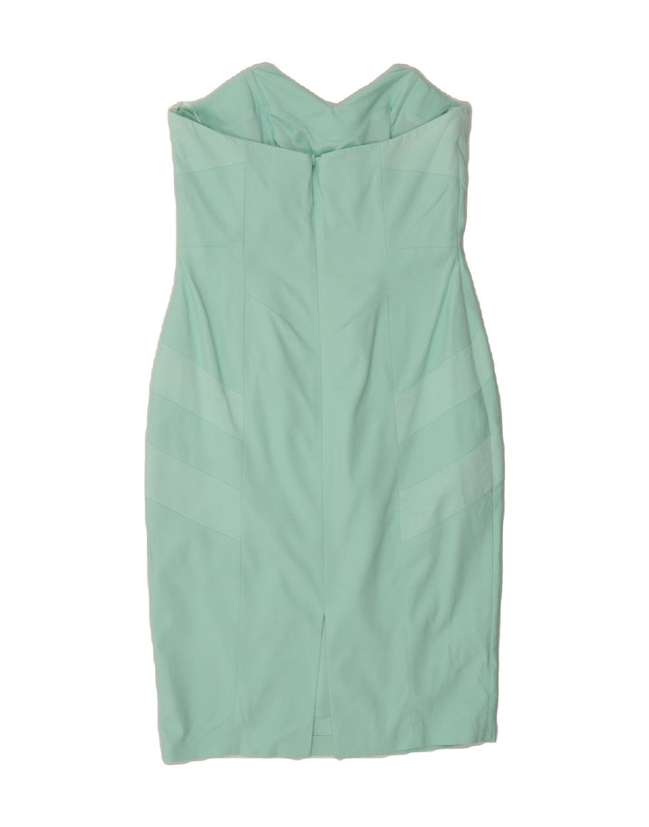 COAST Womens Oversized Strapless Dress UK 12 Medium Turquoise Acetate Vintage Coast and Second-Hand Coast from Messina Hembry 
