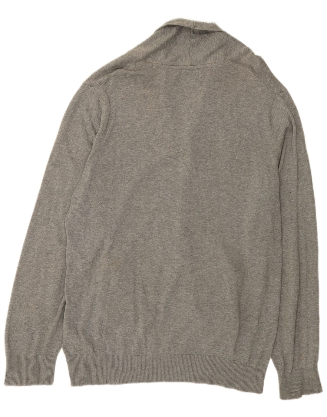MARKS & SPENCER Pulover Cardigan Blue Harbour pentru bărbați, bumbac mare, gri