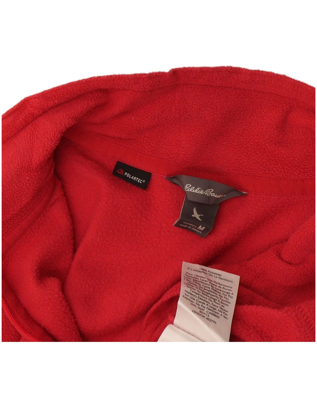 Pulover din lână pentru femei Eddie Bauer, cu fermoar și gât, UK 14, poliester roz mediu