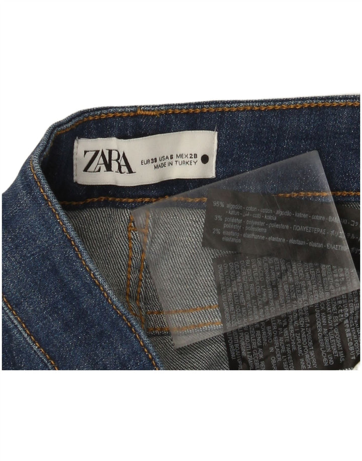 Blugi Bootcut pentru Damă Zara EU 38 Mici L28 L27 Bumbac Bleumarin