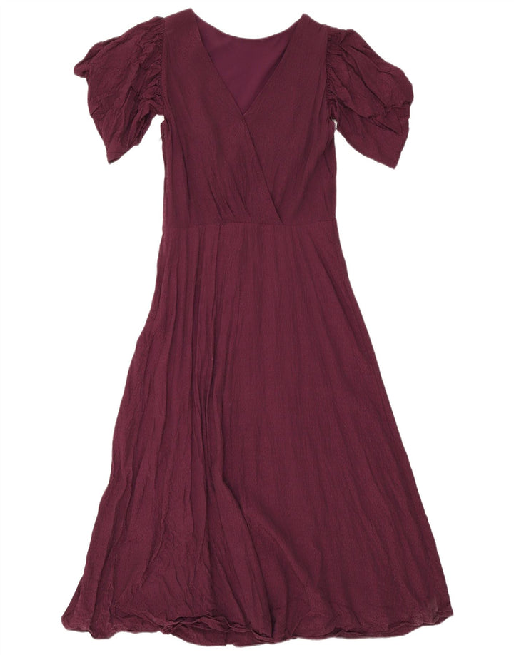 Rochie Maxi Ted Baker pentru femei Mărimea 2 Viscoză Burgundy mică