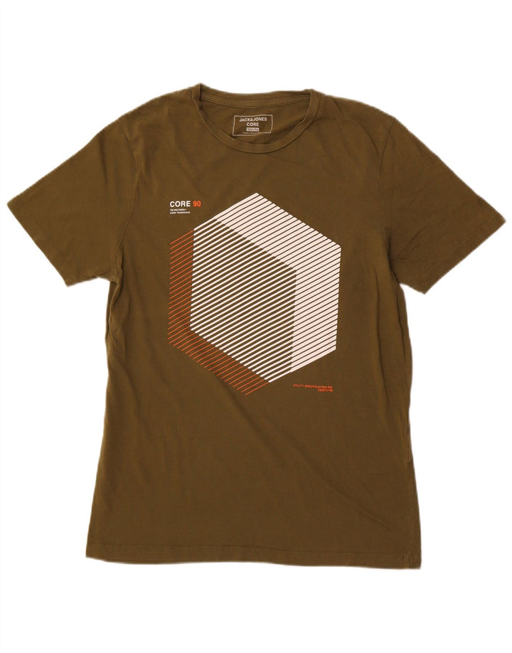 Tricou grafic Jack & Jones Slim Fit pentru bărbați Top Medium Kaki