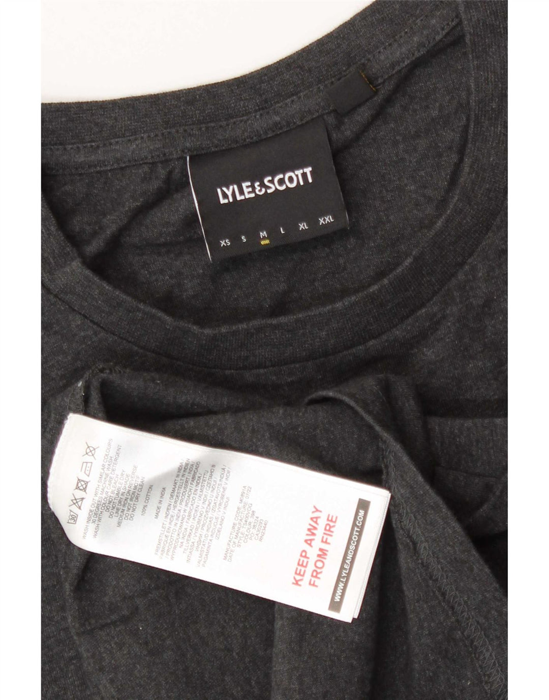 Tricou pentru bărbați Lyle & Scott Top din bumbac gri mediu