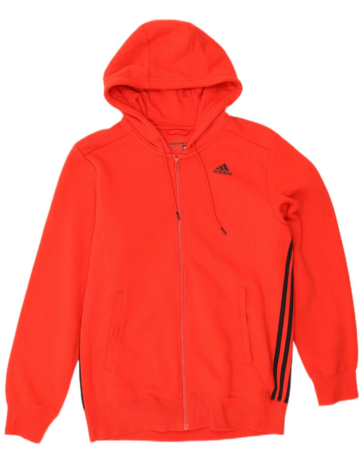 Pulover Adidas pentru bărbați, cu fermoar, bumbac roșu mediu