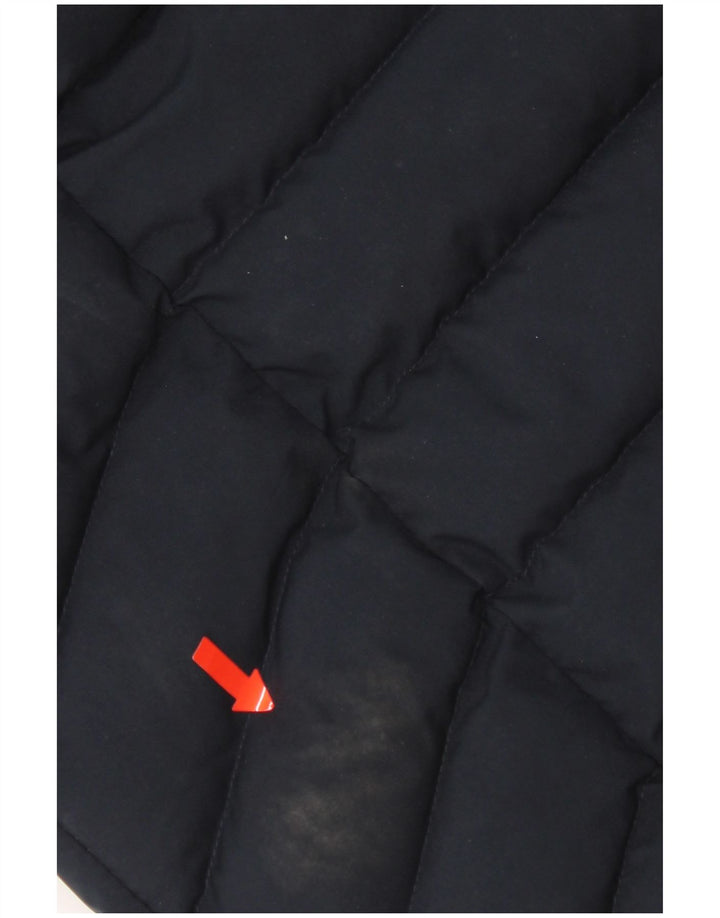 Palton căptușit cu glugă Superdry pentru femei UK 10 mic, albastru bleumarin, poliester