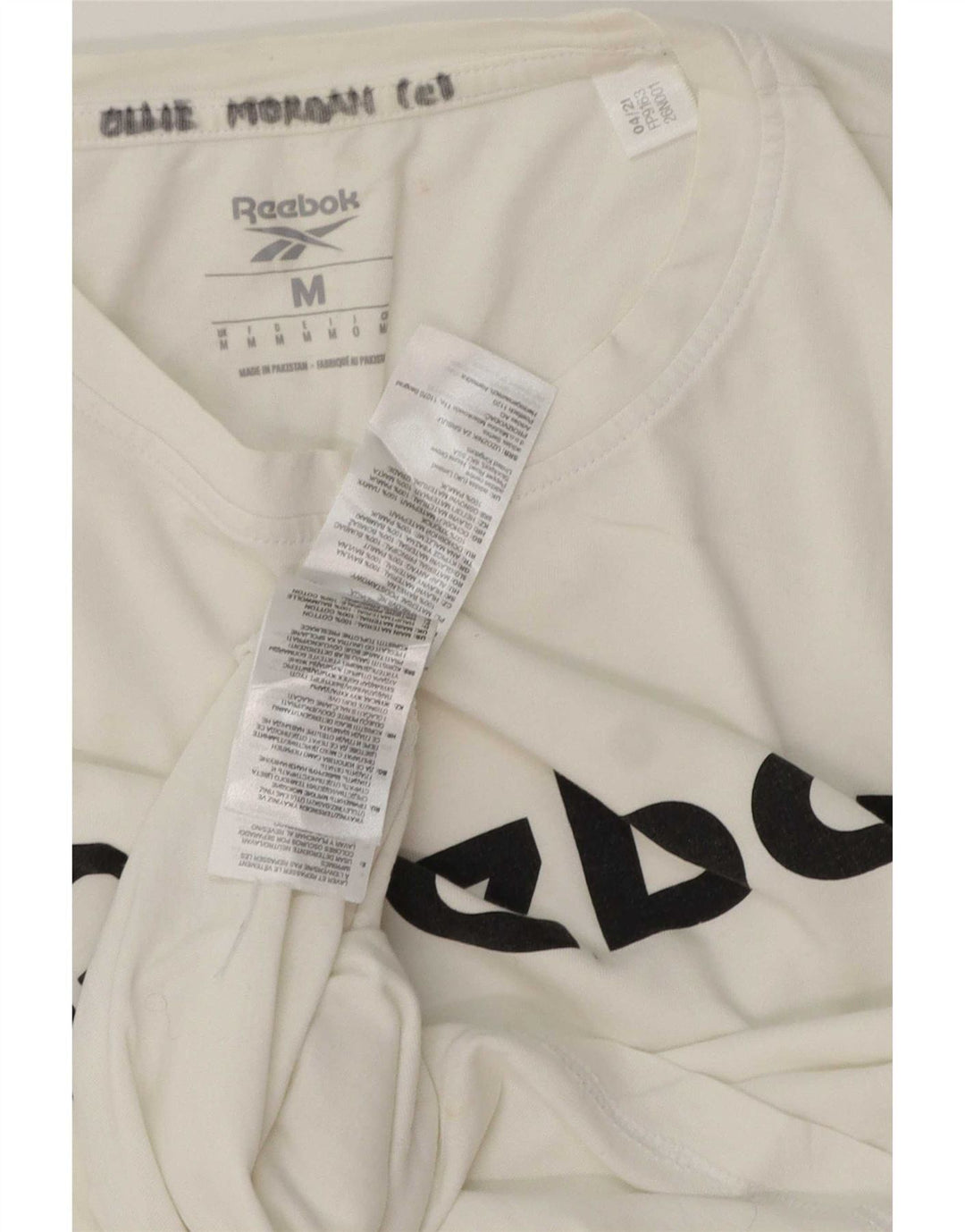 Tricou grafic pentru bărbați Reebok Top Medium White Bumbac