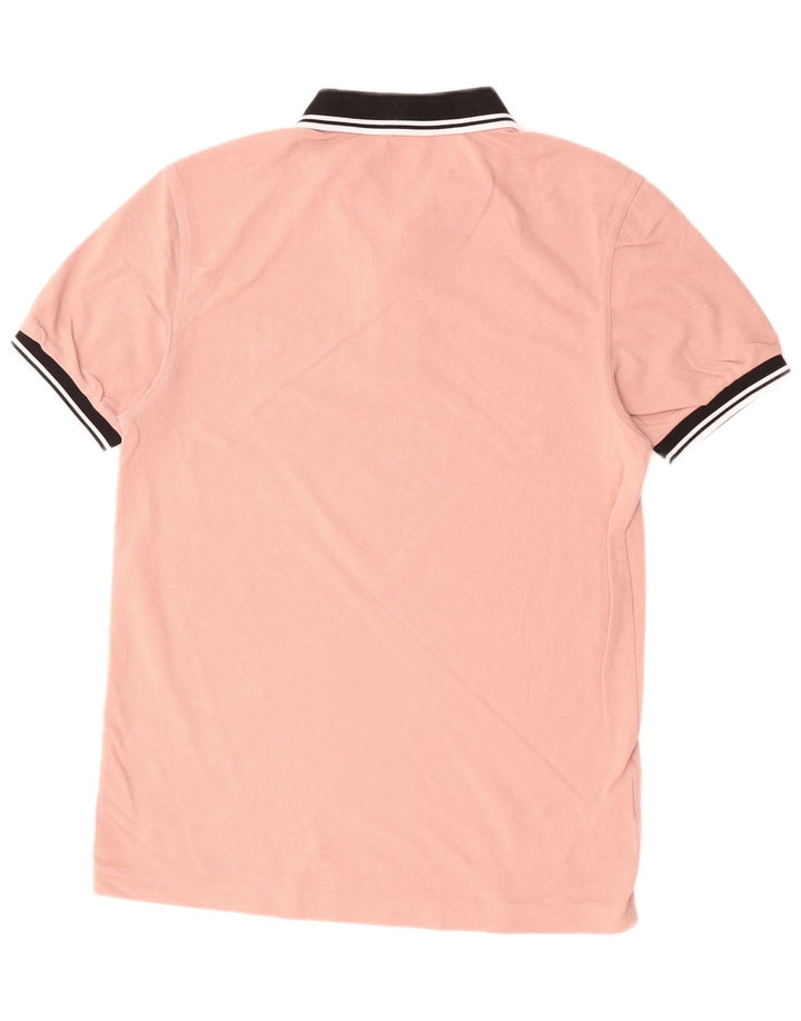 Tricou polo pentru bărbați de rugby Fred Perry, bumbac roz mediu