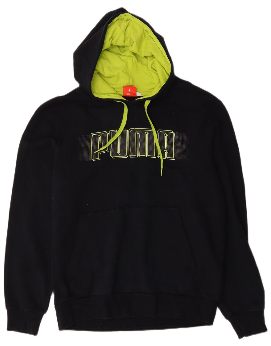 Pulover pentru bărbați Puma Graphic Hoodie Jumper mediu din bumbac bleumarin