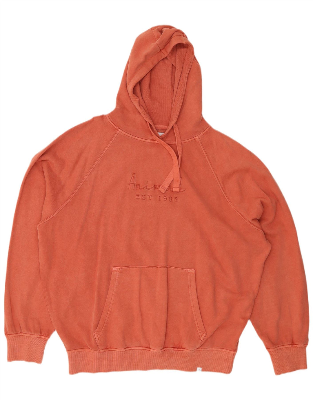 ANIMAL Pulover supradimensionat cu glugă cu grafic pentru femei UK 14, bumbac mare, roz