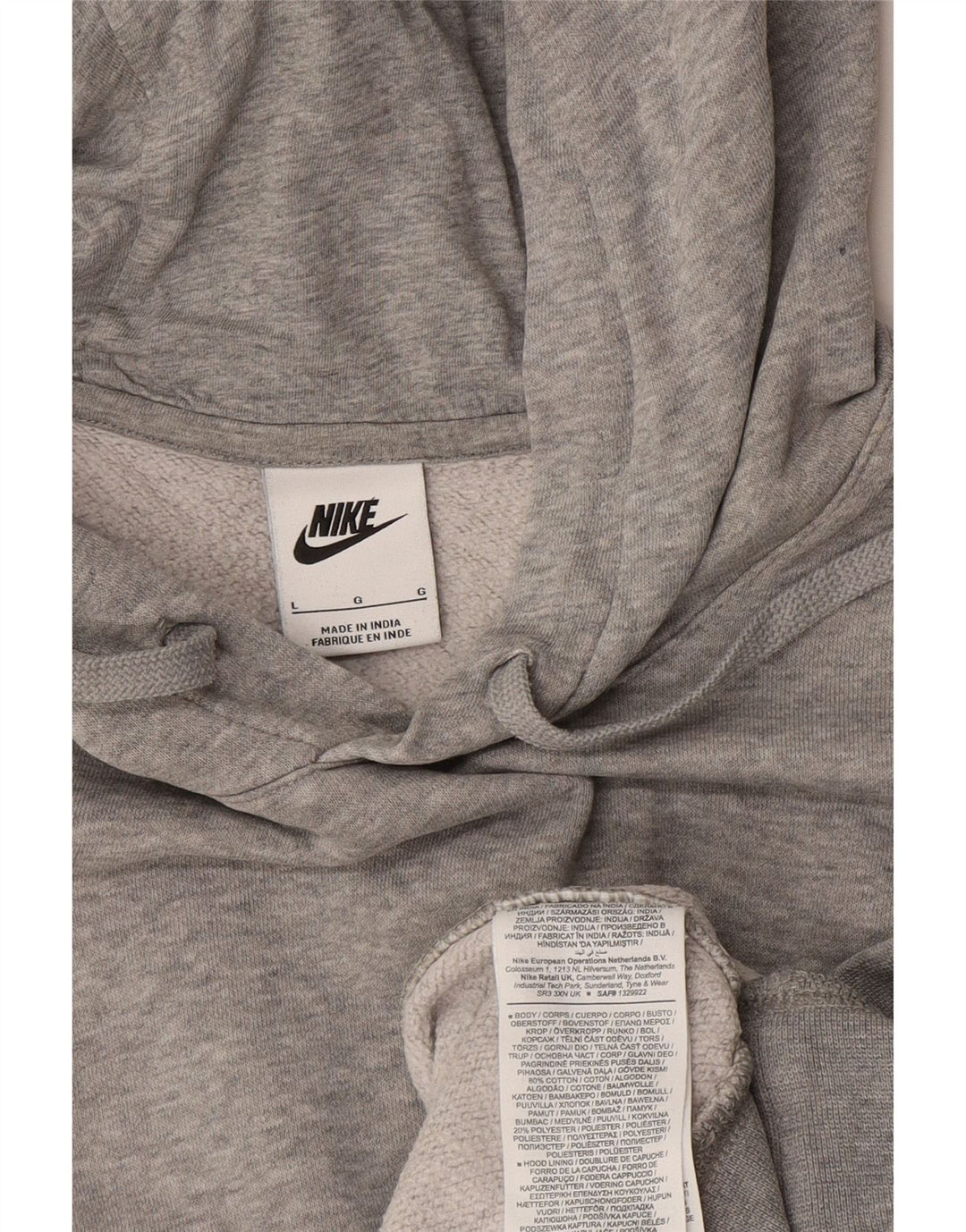 Pulover Nike pentru bărbați, mare, gri, bumbac