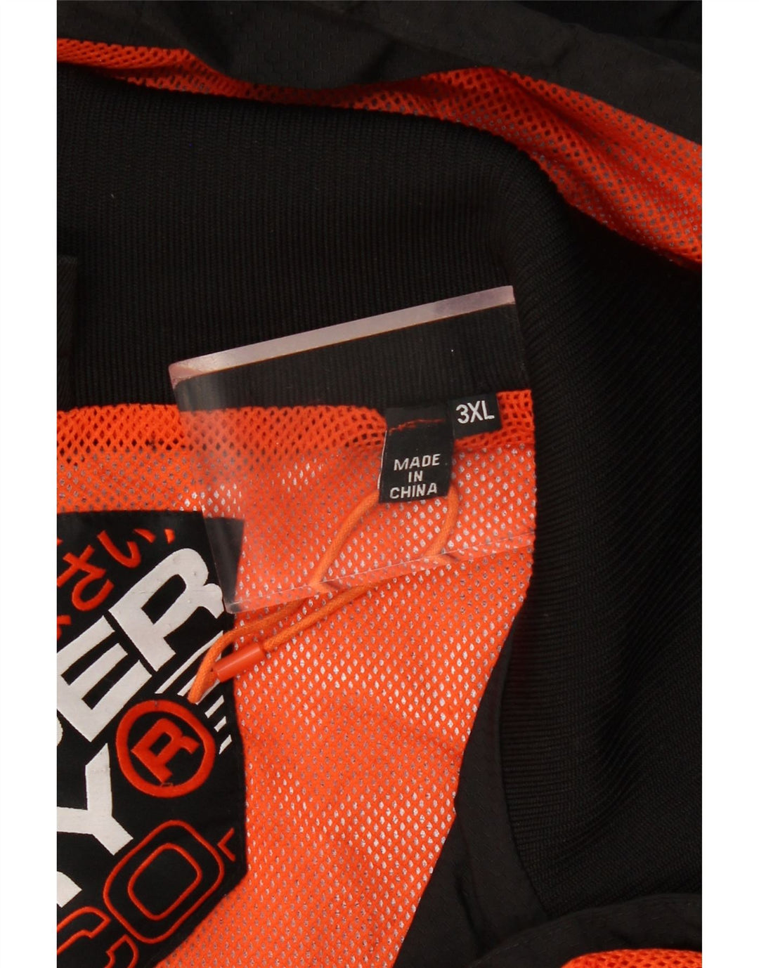 Jachetă de vânt cu glugă pentru bărbați SUPERDRY UK 46 3XL Negru