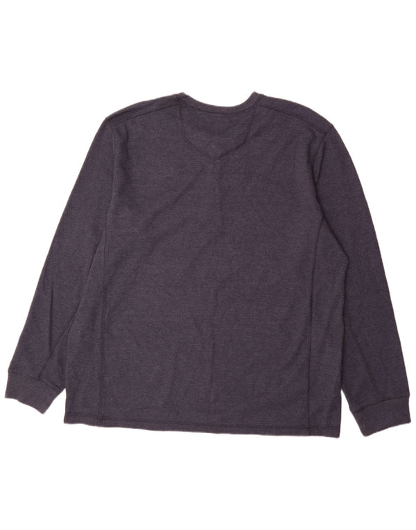 Eddie Bauer Top pentru bărbați cu mânecă lungă 2XL, bumbac bleumarin