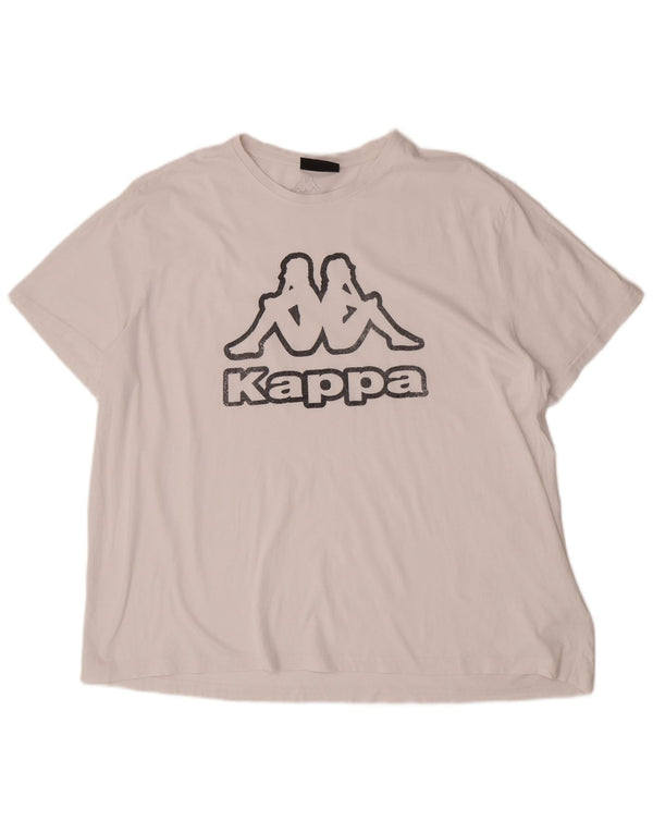 Tricou grafic pentru bărbați Kappa Top 4XL Bumbac alb