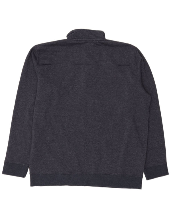 Hanorac pentru bărbați James Pringle, cu fermoar, cu gât, 2XL, bumbac bleumarin