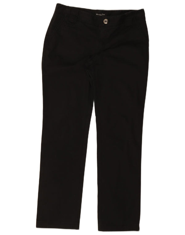 Massimo Dutti Pantaloni Chino Drepți Femei EU 40 Medium W30 L30 Negru