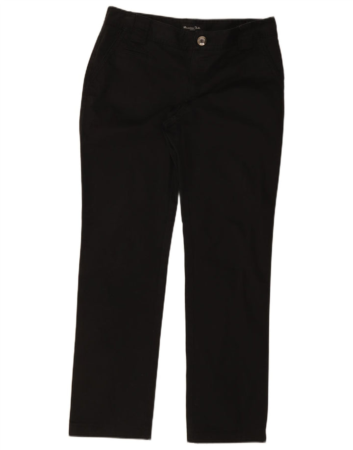 Massimo Dutti Pantaloni Chino Drepți Femei EU 40 Medium W30 L30 Negru