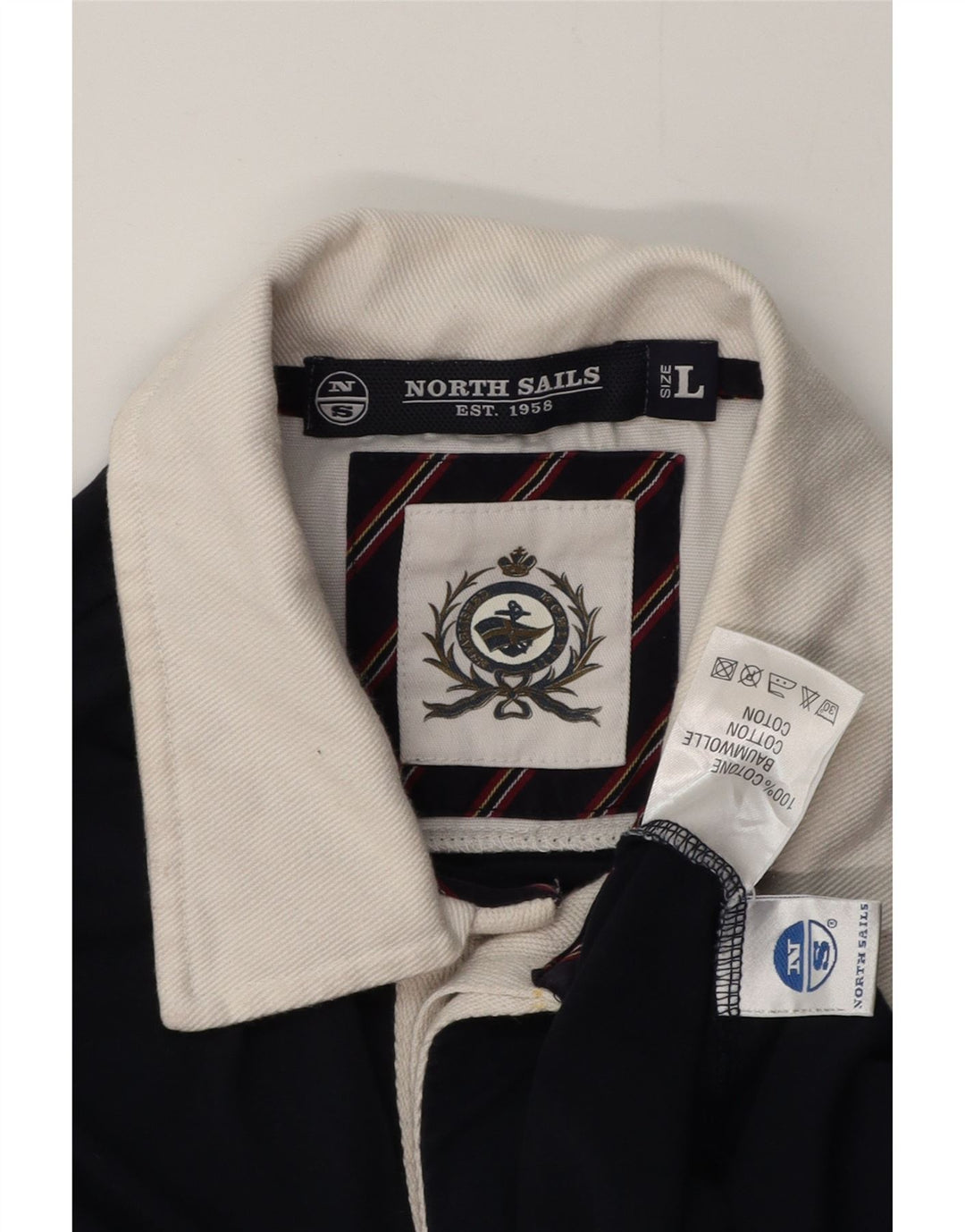 NORTH SAILS Tricou polo rugby cu mânecă lungă pentru bărbați, mare, albastru bleumarin