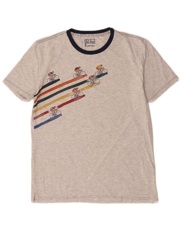 Tricou cu grafică pentru bărbați Fat Face Top, bumbac cu pete gri mediu