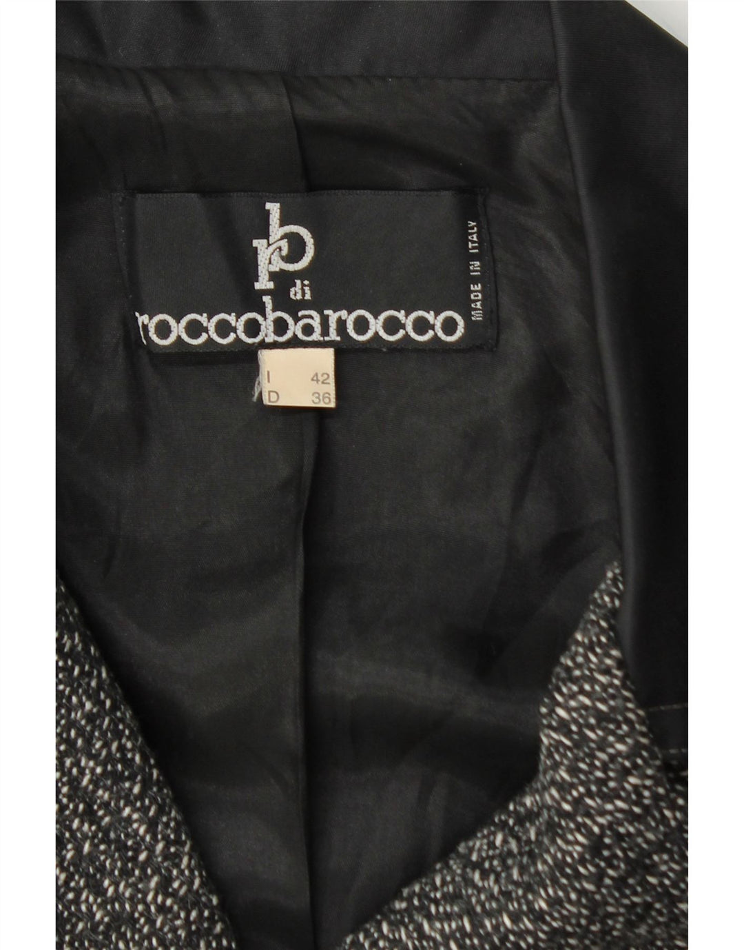 ROCCOBAROCCO Pardesiu pentru femei IT 42 Lână Neagră Mediu Motată