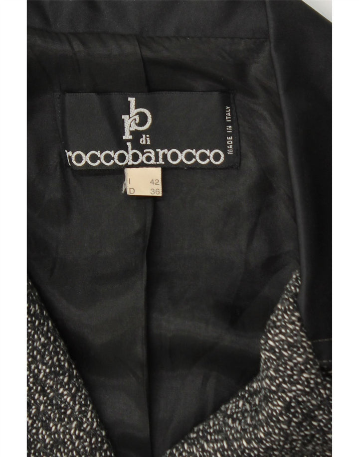 ROCCOBAROCCO Pardesiu pentru femei IT 42 Lână Neagră Mediu Motată