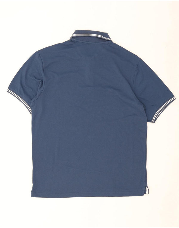 Tricou polo pentru bărbați Champion Easy Fit 2XL, bumbac cu dungi bleumarin