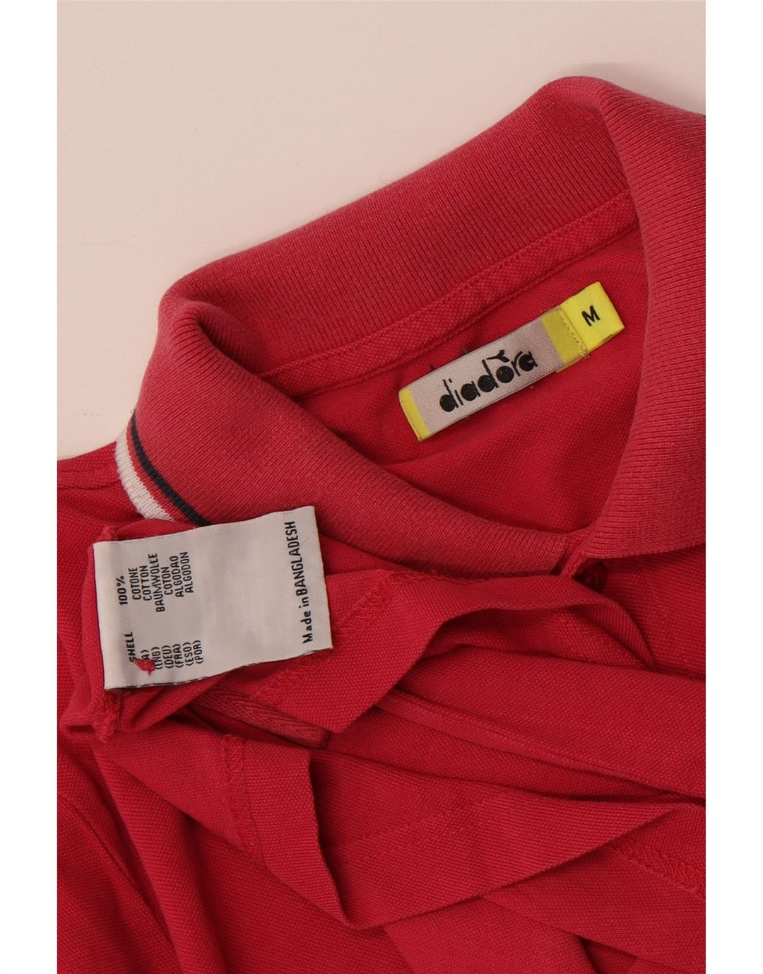 Tricou polo pentru bărbați Diadora, bumbac roz mediu
