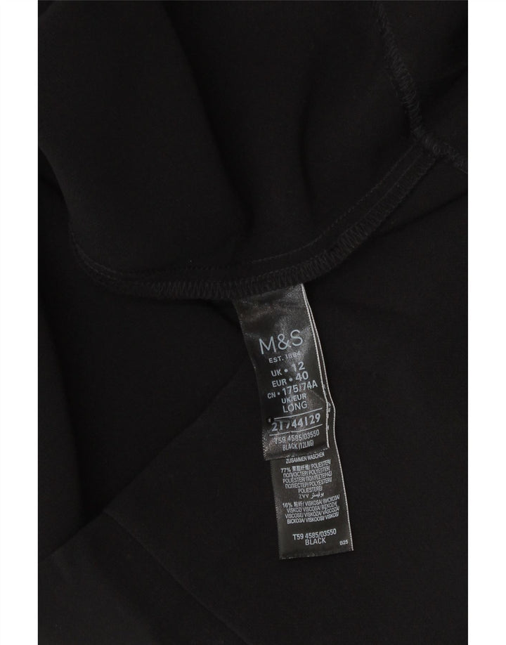 Fusta creion pentru femei Marks & Spencer UK 12 Medium W30 Poliester negru