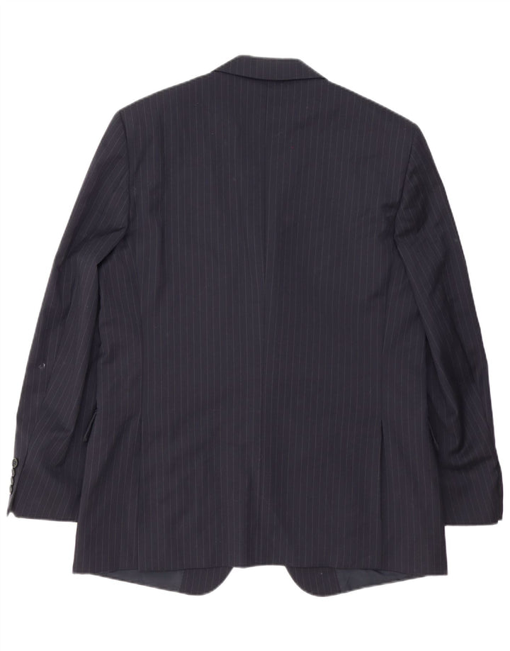 Jachetă pentru bărbați Biagiotti Uomo, cu 3 nasturi, IT 52 XL Bleumarin, cu dungi