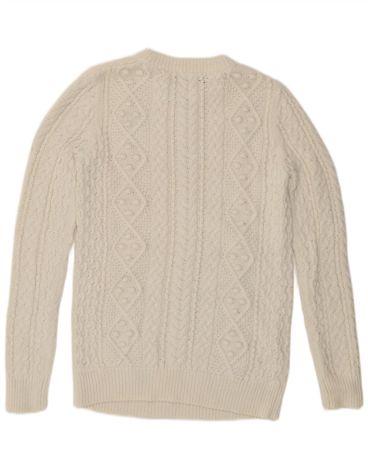 Pulover pentru femei Zara cu gât de barcă UK 10 Small White