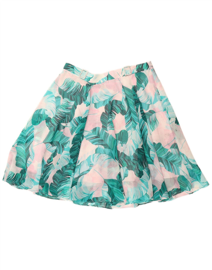 Fustă A-Line GUESS pentru femei UK 12 Medium W28 Blue Floral Poliester