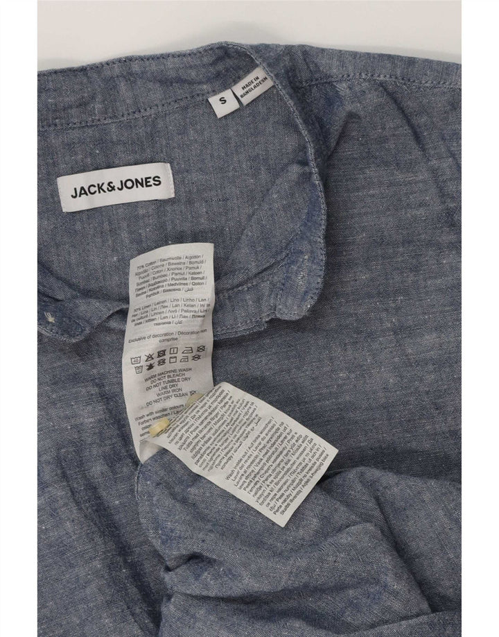 Cămașă Jack & Jones Bărbați Mic Albastru Bumbac