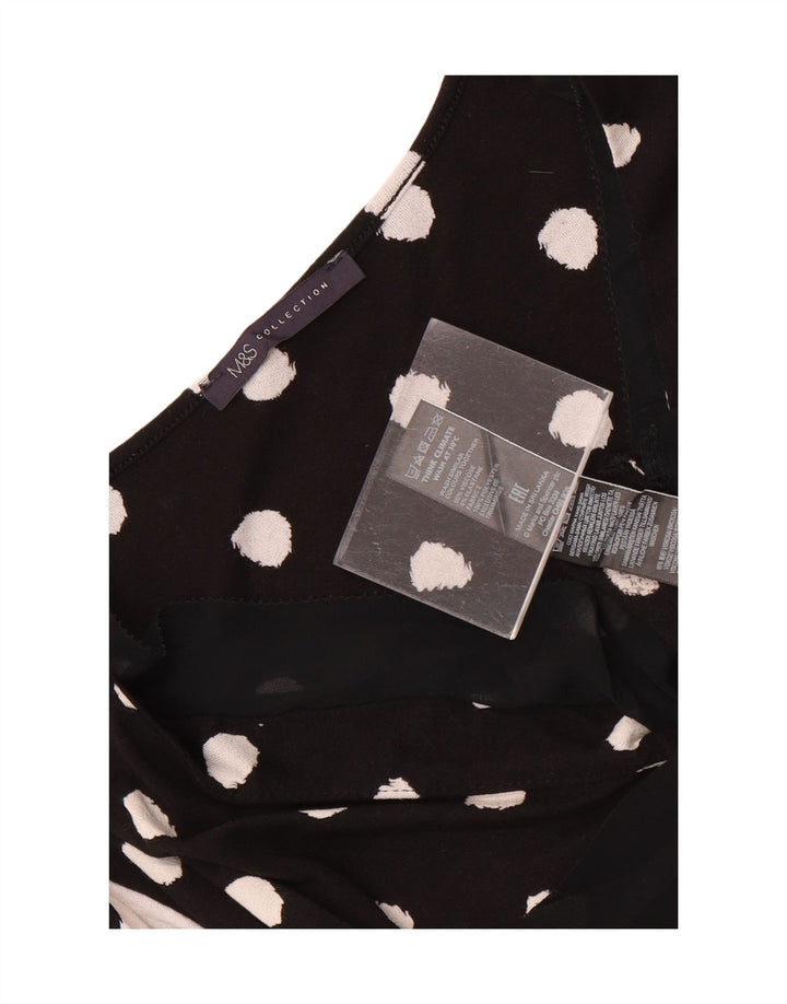 Bluză pentru femei Marks & Spencer, UK 16, viscoză mare cu buline negre