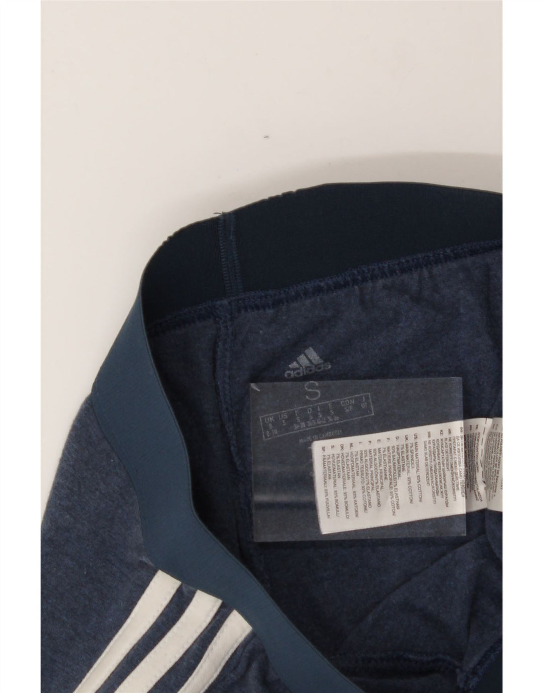 ADIDAS Womens Leggings UK 8/10 Small  Blue Cotton Vintage Adidas and Second-Hand Adidas from Messina Hembry 