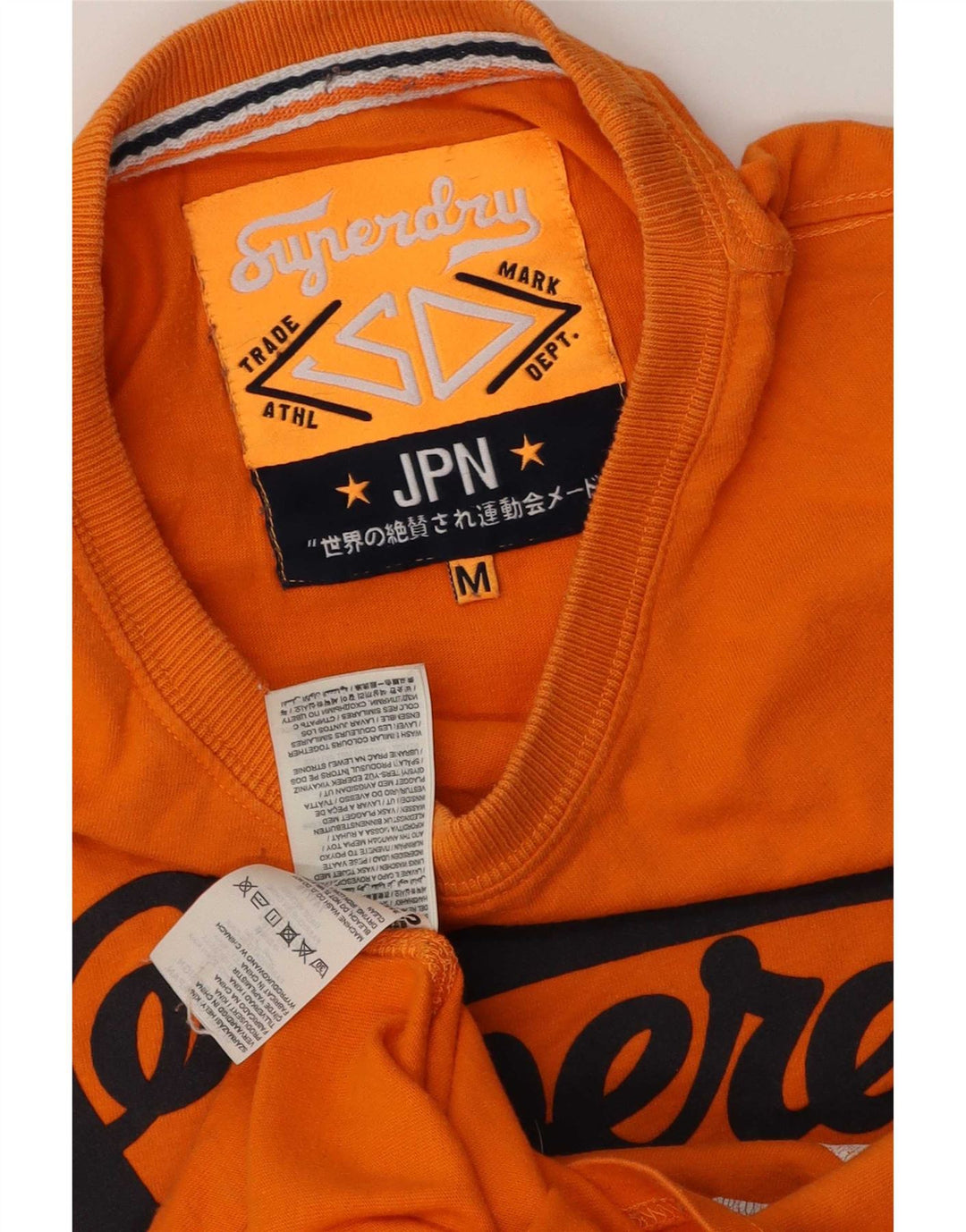 Tricou grafic pentru bărbați Superdry Top din bumbac portocaliu mediu