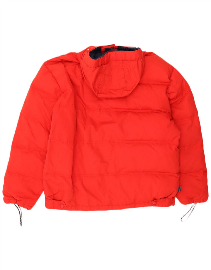 Jachetă căptușită cu glugă pentru bărbați Tommy Hilfiger UK 40 Poliester roșu mare