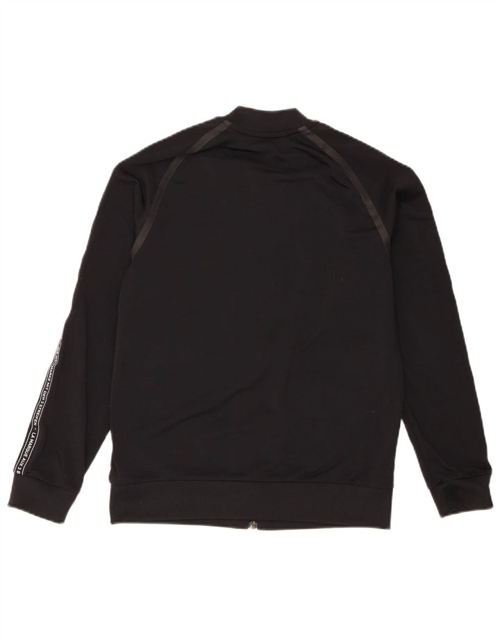 Jachetă de top pentru trening grafic Adidas pentru băieți 11-12 ani, poliester negru