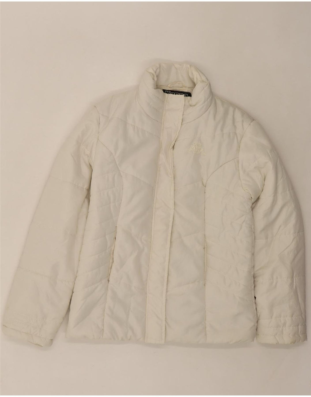 KAPPA Womens Padded Jacket UK 20 2XL Off White Polyester Vintage Kappa and Second-Hand Kappa from Messina Hembry 