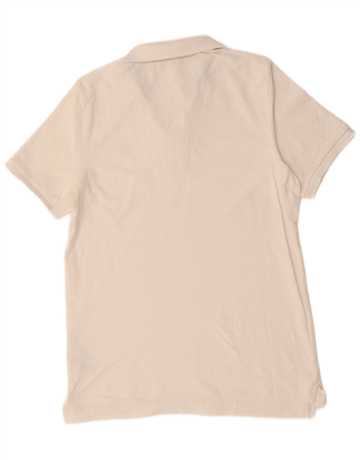 Tricou polo NIKE pentru bărbați, bumbac alb mediu