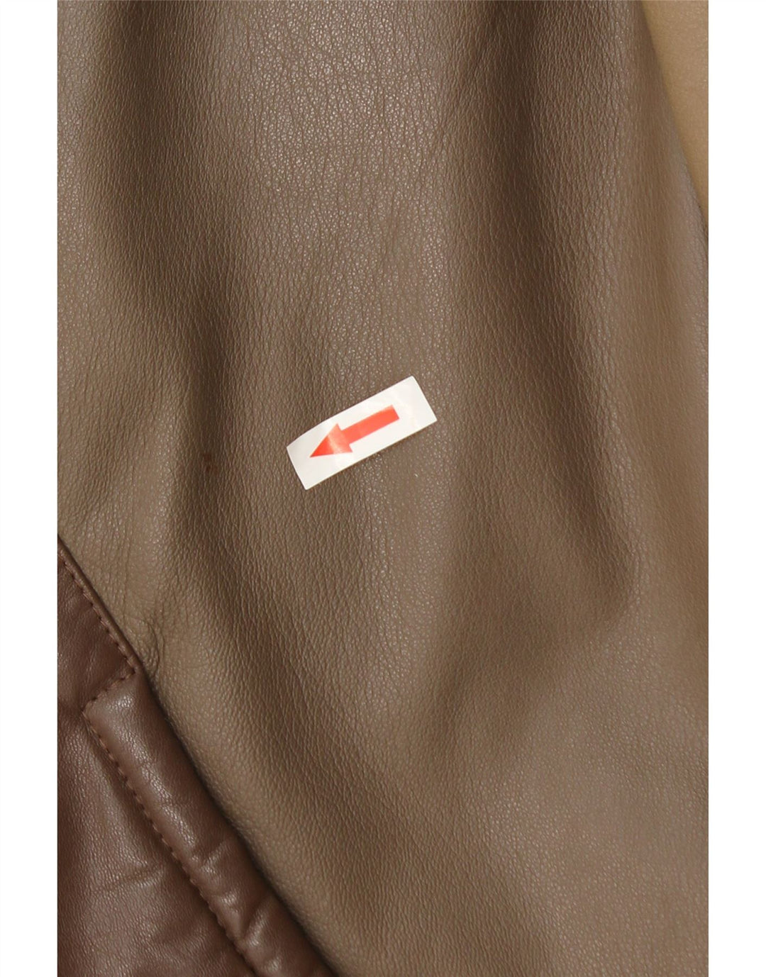 Jachetă de piele vintage pentru femei UK 14 Maro mediu Colorblock