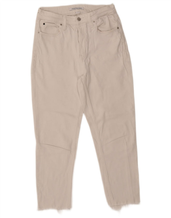 CALVIN KLEIN Blugi de damă cropped W30 L24 bumbac alb
