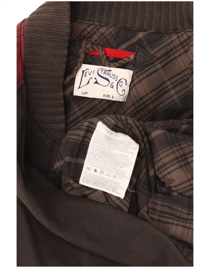 Jachetă bomber pentru bărbați LEVI'S UK 40 mare, maro, bumbac color bloc